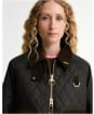 Women's Barbour Reimagined Icons Tartan Quilted Spey Waxed Jacket - Olive / Classic Tartan