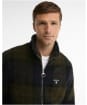 Men's Barbour Tartan Zip Through Fleece Jacket - Shadow Classic Tartan
