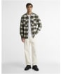 Men's Barbour International Clayton Brushed Fleece Overshirt - Fir Green