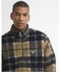 Men's Barbour Tartan Fleece Half Zip - Birchwood Dress Tartan