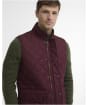 Men's Barbour New Lowerdale Quilted Gilet - Bordeaux
