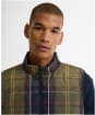 Men's Barbour Reversible Tartan Puffer Gilet - Classic Tartan / Dark Navy