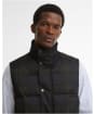 Men's Barbour Lonnen Tartan Puffer Gilet - Shadow Classic Tartan