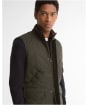 Men's Barbour Lux Lowerdale Gilet - Dark Sage