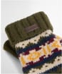 Men's Barbour Kane Knitted Beanie & Gloves Gift Set - Dark Olive