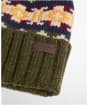 Men's Barbour Kane Knitted Beanie & Gloves Gift Set - Dark Olive