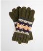 Men's Barbour Kane Knitted Beanie & Gloves Gift Set - Dark Olive