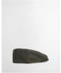 Men's Barbour Wool Crieff Flat Cap - Olive / Red Check