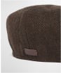 Men's Barbour Fyne Tweed Baker Boy Cap - Dark Brown