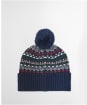 Men's Barbour Marlow Fair Isle Pom Beanie Hat - Navy / Evergreen