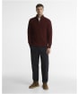 Men's Barbour Essential Wool Half Zip Sweater - Russet