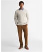 Men's Barbour Essential Lambswool Crew Neck Sweater - Light Grey Marl