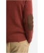 Men's Barbour Patch Crew Neck Lambswool Sweater - Russet