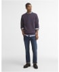 Men's Barbour Patch Crew Neck Lambswool Sweater - Grape