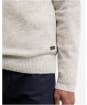 Men's Barbour Patch Half Button Lambswool Sweater - Light Grey Marl