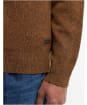 Men's Barbour Patch Half Button Lambswool Sweater - Bracken