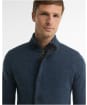 Men's Barbour Patch Zip Through Sweater - Dark Indigo