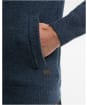 Men's Barbour Patch Zip Through Sweater - Dark Indigo
