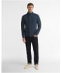 Men's Barbour Patch Zip Through Sweater - Dark Indigo