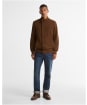 Men's Barbour Patch Zip Through Sweater - Bracken