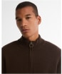 Men's Barbour Holden Half Zip Sweater - Dark Oak