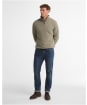 Men's Barbour Nelson Essential Half Zip Sweater - SHADOW GREEN