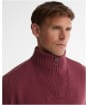 Men's Barbour Nelson Essential Half Zip Sweater - Mauve