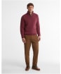 Men's Barbour Nelson Essential Half Zip Sweater - Mauve