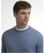 Men's Barbour Pima Cotton Crew Neck Sweater - Tarn Blue