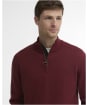 Men’s Barbour Cotton Half Zip Sweater - Russet