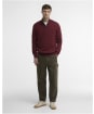 Men’s Barbour Cotton Half Zip Sweater - Russet