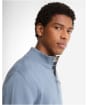 Men’s Barbour Cotton Half Zip Sweater - Tarn Blue