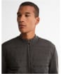 Men's Barbour Carn Baffle Zip Thru Quilted Sweater - Charcoal