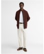Men's Barbour Talder Zip Through Knitted Jumper - Russet