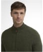Men's Barbour Talder Zip Through Knitted Jumper - Sage