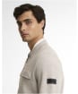 Men's Barbour International Burley Zip Through Cardigan - Concrete