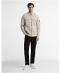 Men's Barbour International Burley Zip Through Cardigan - Concrete