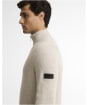 Men's Barbour International Crawley Funnel Neck Jumper - Concrete