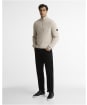 Men's Barbour International Crawley Funnel Neck Jumper - Concrete