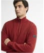 Men's Barbour International Crawley Funnel Neck Jumper - FIRE WHIRL