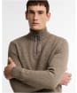 Men's Barbour Danforth Textured Half-Zip Sweater - Mushroom