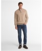 Men's Barbour Briggs Half Button Knit - Military Brown