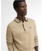 Men's Barbour Taunton Knitted Polo Shirt - Stone