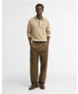 Men's Barbour Taunton Knitted Polo Shirt - Stone