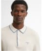 Men's Barbour Taunton Knitted Polo Shirt - Whisper White