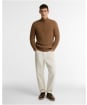 Men's Barbour Pluckley Half Zip Knitted Jumper - Sandstone