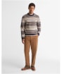 Men's Barbour Highsted Fairisle Crew Neck Sweater - Navy