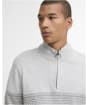 Men's Barbour Millwood Fairisle Half Zip Jumper - Grey Marl