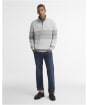 Men's Barbour Millwood Fairisle Half Zip Jumper - Grey Marl