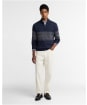 Men's Barbour Millwood Fairisle Half Zip Jumper - Navy